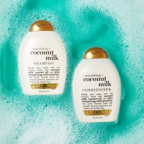 OGX Nourishing with Coconut Milk Hydrating Shampoo, Intensely Moisturizes for Immediate Softness from the First Use, Sulfate Free, 385ml