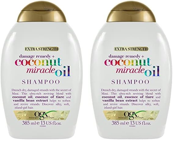OGX Nourishing with Coconut Milk Hydrating Shampoo, Intensely Moisturizes for Immediate Softness from the First Use, Sulfate Free, 385ml