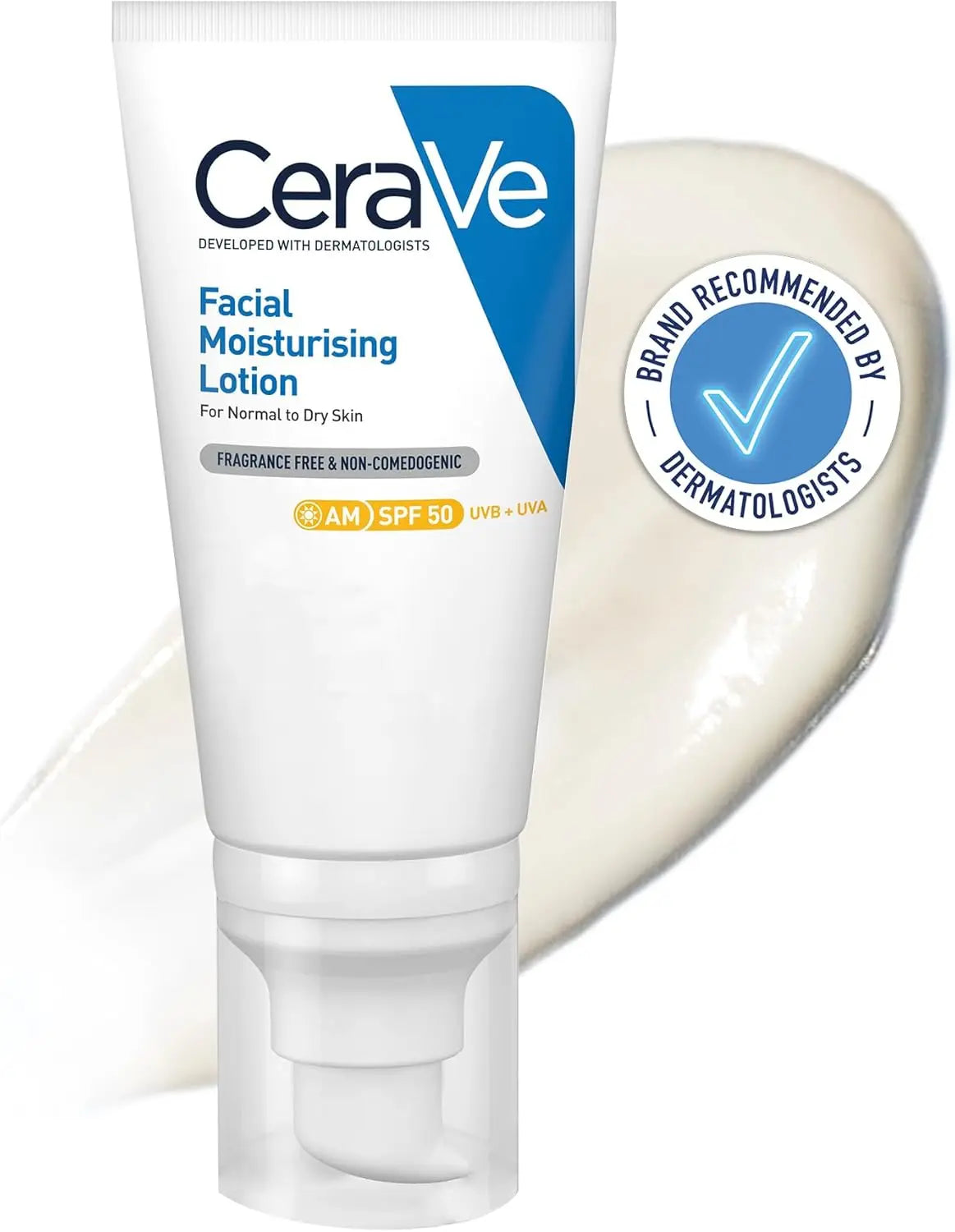 CeraVe AM Facial Moisturizer: 52ml, Normal to Dry Skin, UV Protection, 3 Ceramides.