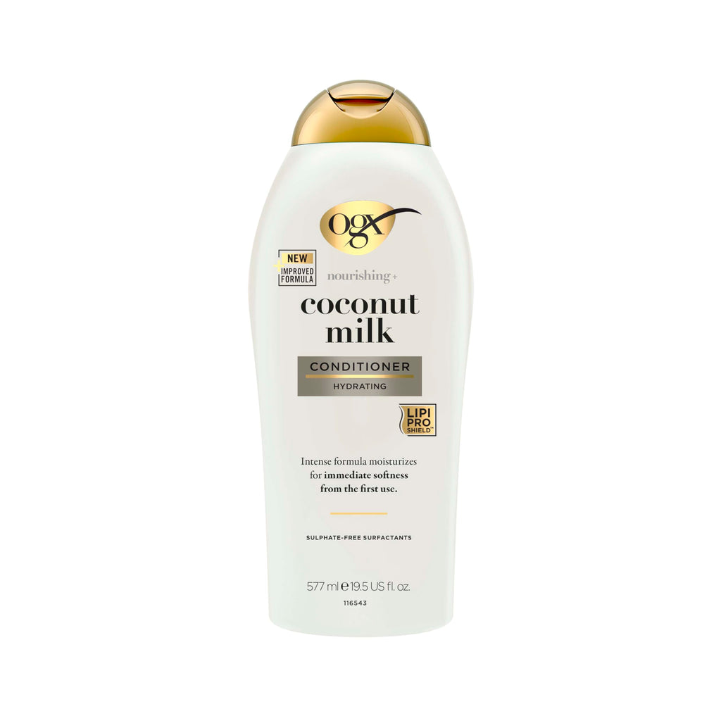 OGX Nourishing with Coconut Milk Hydrating Shampoo, Intensely Moisturizes for Immediate Softness from the First Use, Sulfate Free, 385ml