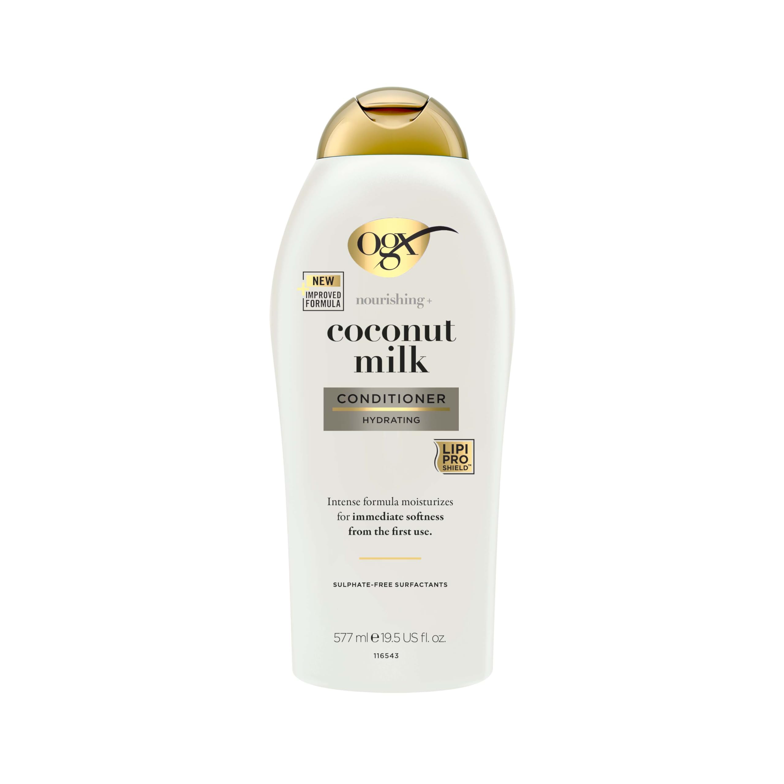 OGX Nourishing with Coconut Milk Hydrating Shampoo, Intensely Moisturizes for Immediate Softness from the First Use, Sulfate Free, 385ml