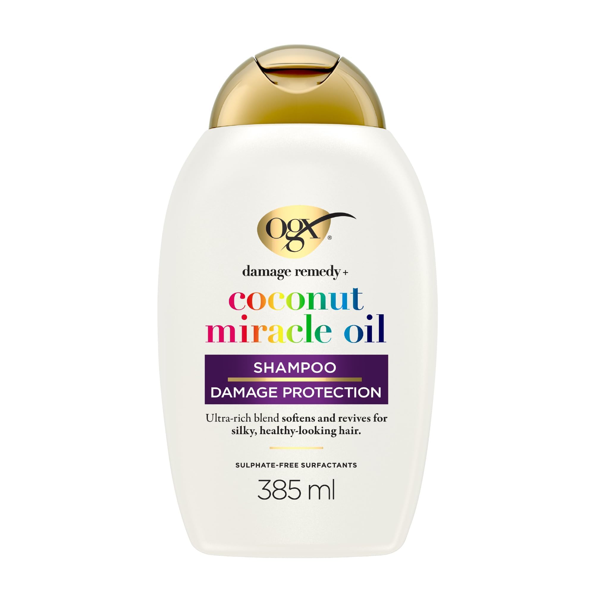 OGX Nourishing with Coconut Milk Hydrating Shampoo, Intensely Moisturizes for Immediate Softness from the First Use, Sulfate Free, 385ml