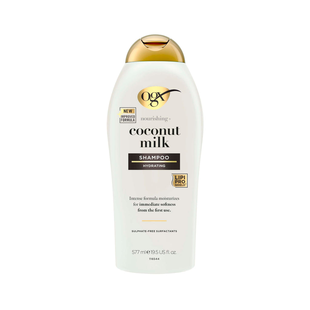 OGX Nourishing with Coconut Milk Hydrating Shampoo, Intensely Moisturizes for Immediate Softness from the First Use, Sulfate Free, 385ml