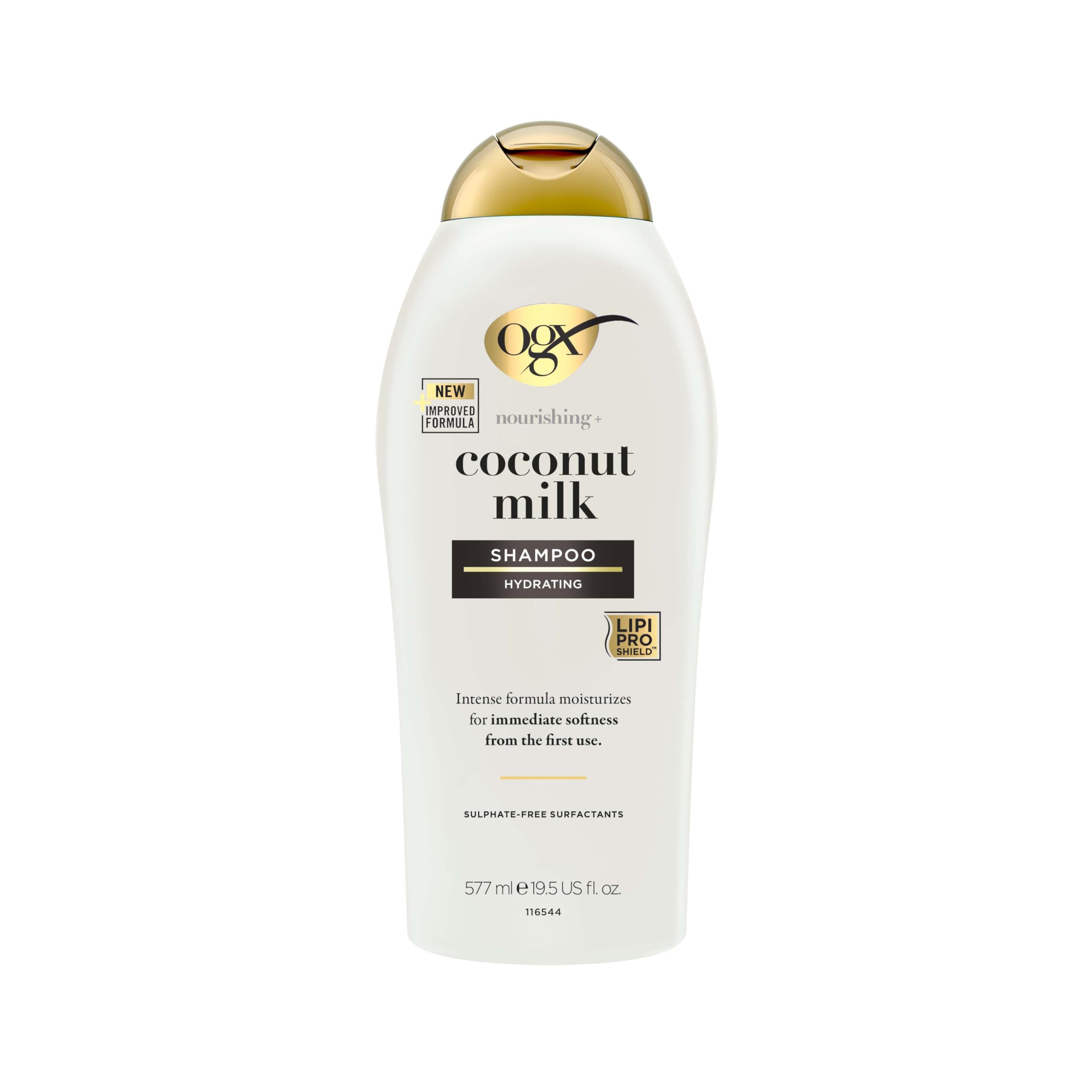 OGX Nourishing with Coconut Milk Hydrating Shampoo, Intensely Moisturizes for Immediate Softness from the First Use, Sulfate Free, 385ml