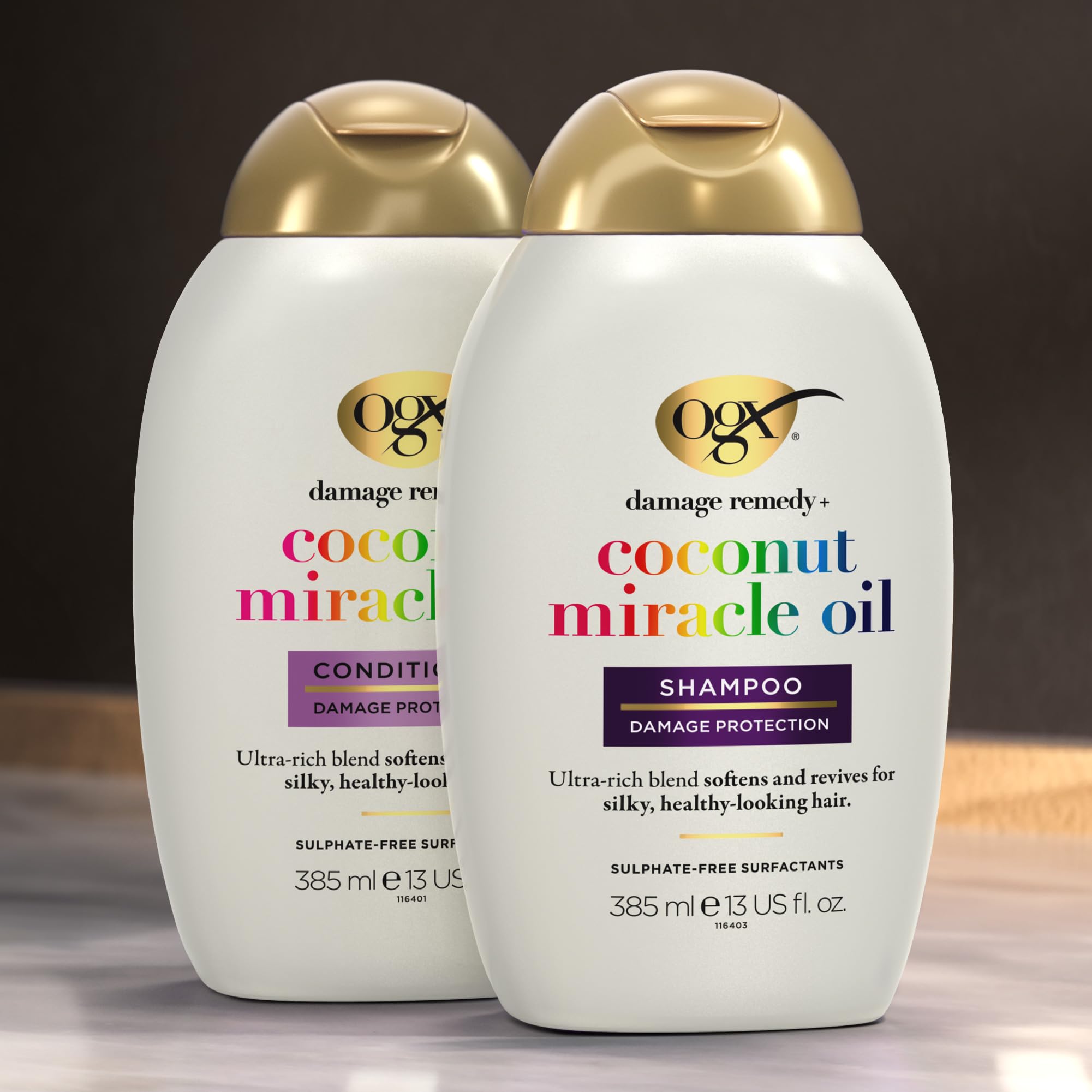 OGX Nourishing with Coconut Milk Hydrating Shampoo, Intensely Moisturizes for Immediate Softness from the First Use, Sulfate Free, 385ml