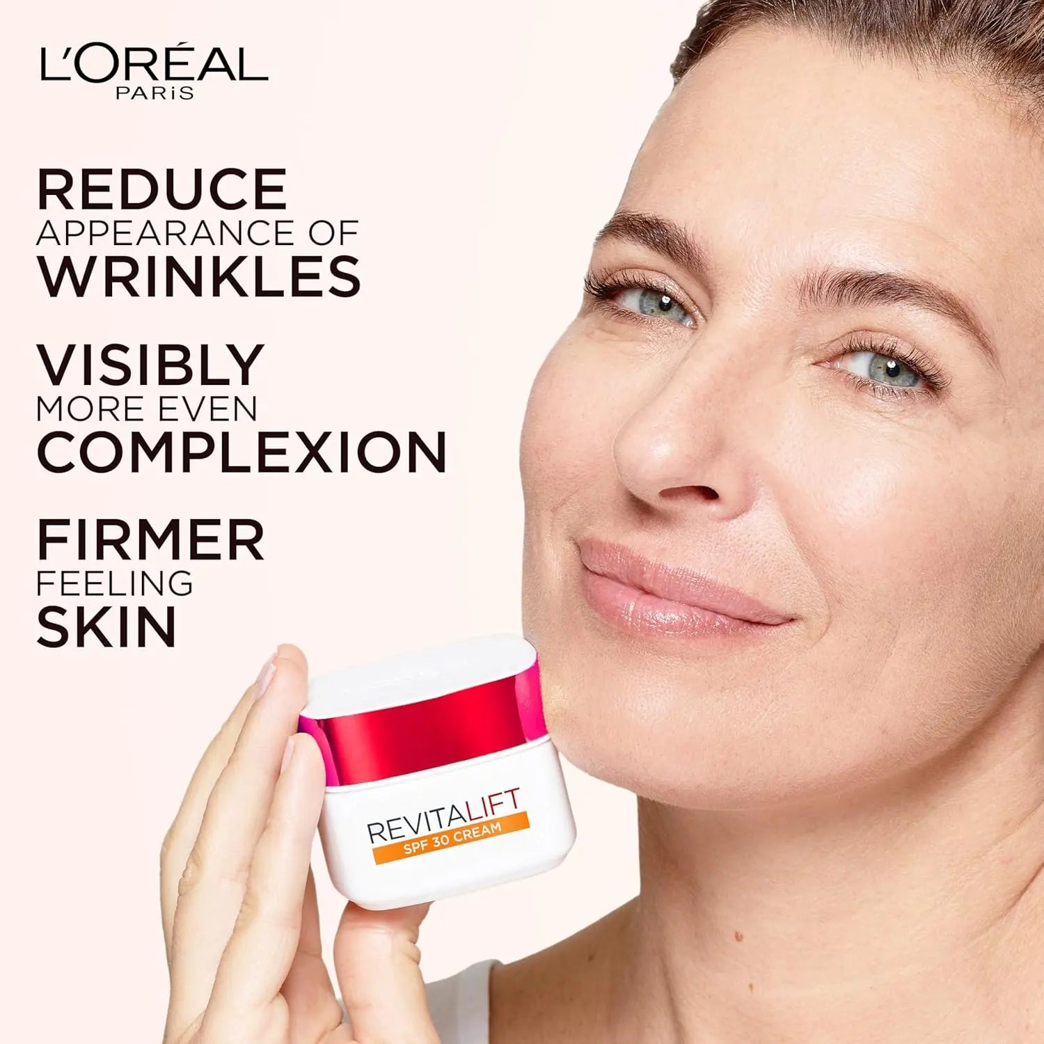 L’Oréal Paris Revitalift SPF 30 Day Cream, Anti-Wrinkle & Firming Moisturizer with Pro-Retinol & Peptides, 50ml