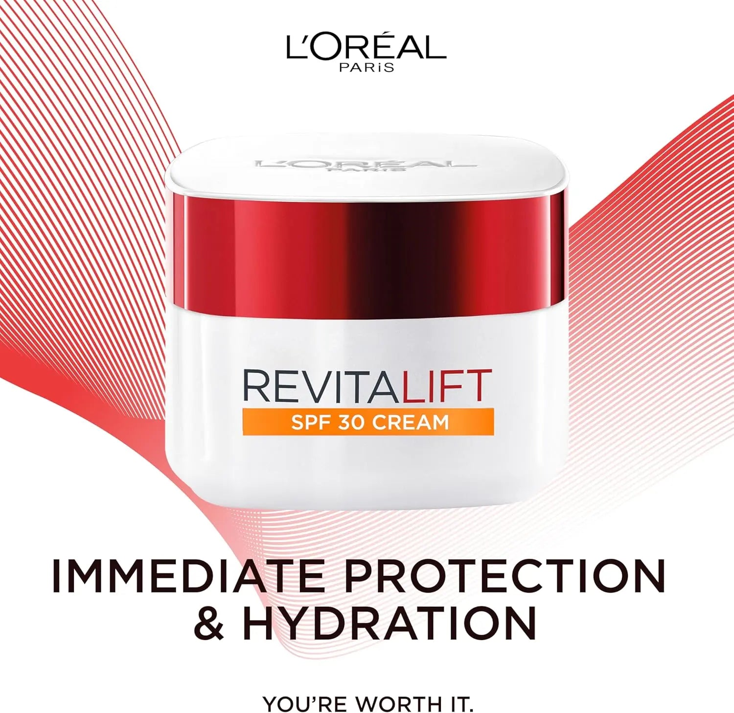 L’Oréal Paris Revitalift SPF 30 Day Cream, Anti-Wrinkle & Firming Moisturizer with Pro-Retinol & Peptides, 50ml