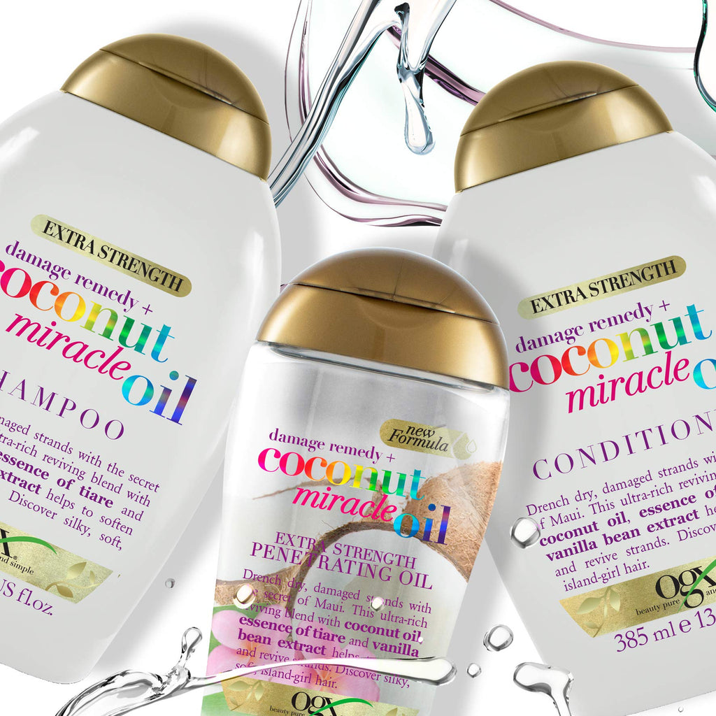 OGX Nourishing with Coconut Milk Hydrating Shampoo, Intensely Moisturizes for Immediate Softness from the First Use, Sulfate Free, 385ml