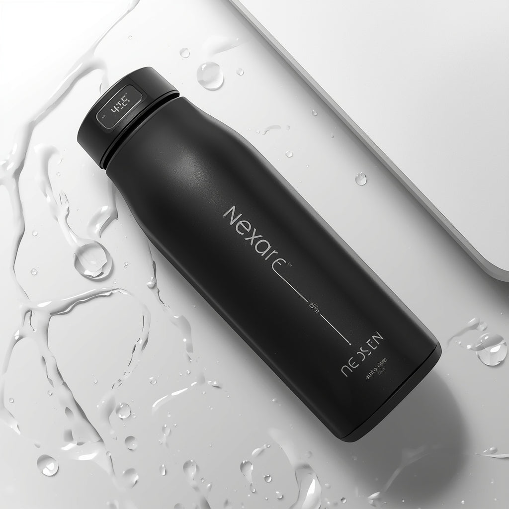NEXA PURE™ Luxury Insulated Water Bottle – Matte Black | 500ml