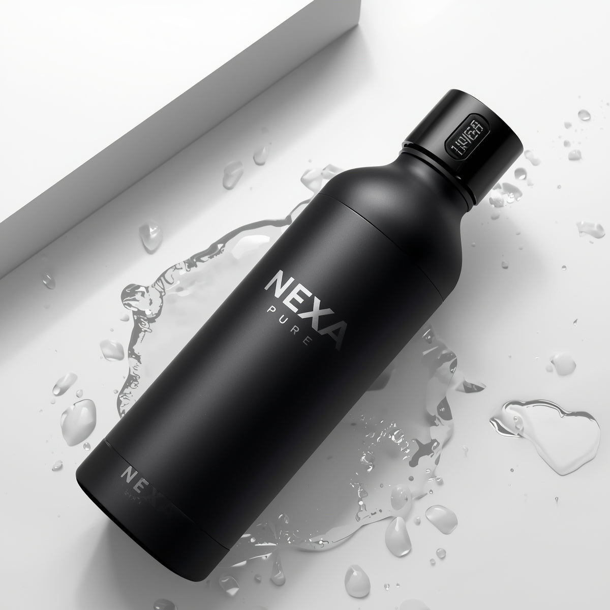 NEXA PURE™ Luxury Insulated Water Bottle – Matte Black | 500ml