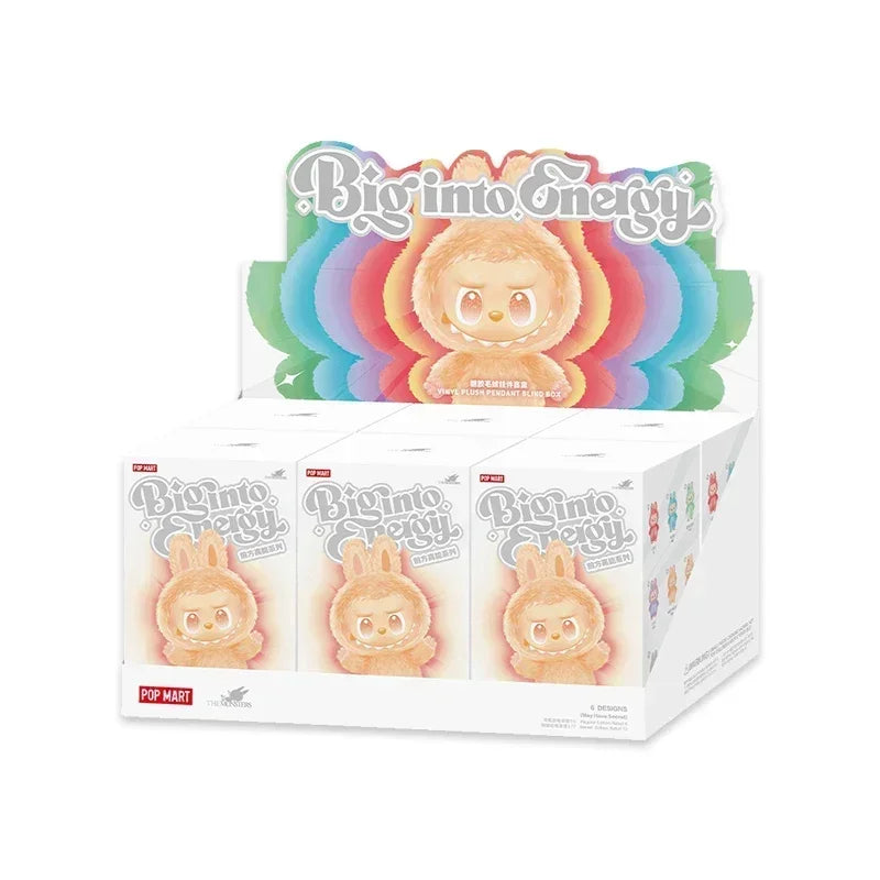 POP MART LABUBU THE MONSTERS Big into Energy Series-Vinyl Plush Pendant Blind Box Mystery Box Guess Bag Toys Doll Cute Anime