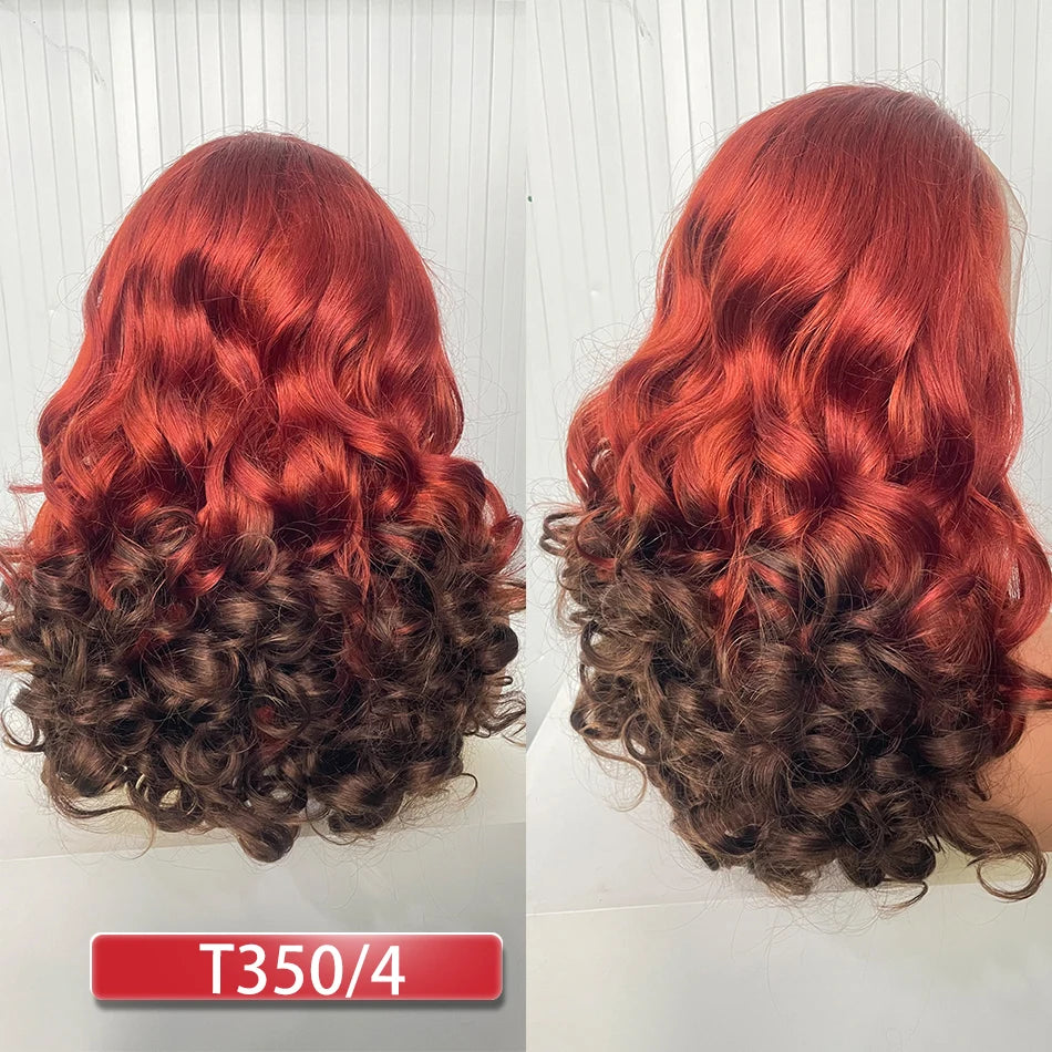 Double Drawn Human Hair Bouncy Loose Curly Full Wigs