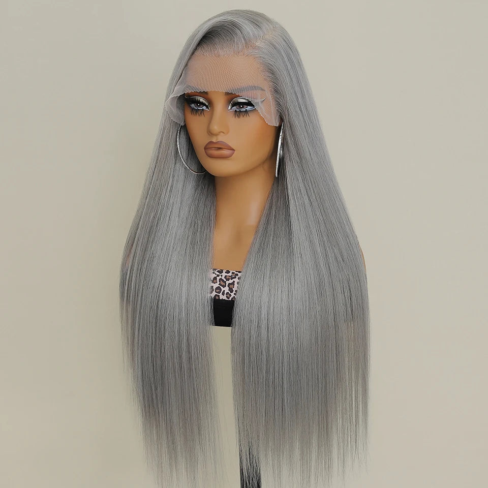 French Lace Ombre Brown 13x6 Synthetic Lace Frontal Wig For Women