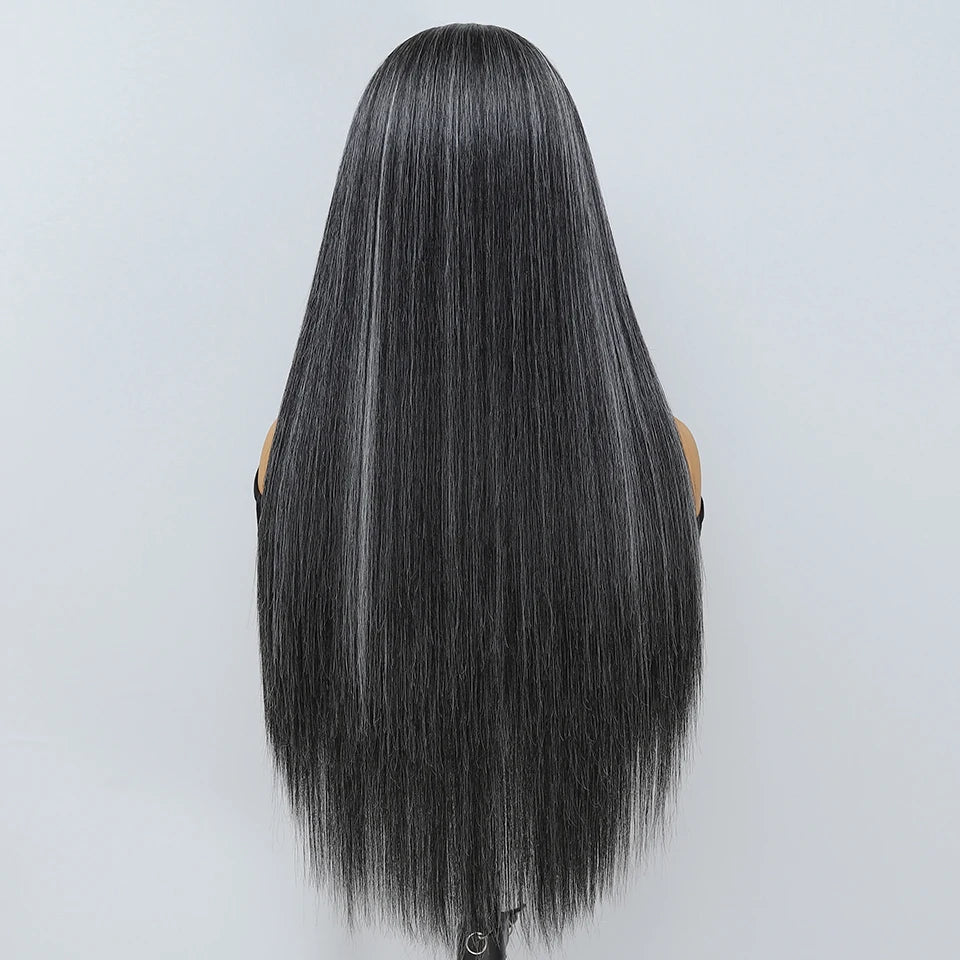 French Lace Ombre Brown 13x6 Synthetic Lace Frontal Wig For Women