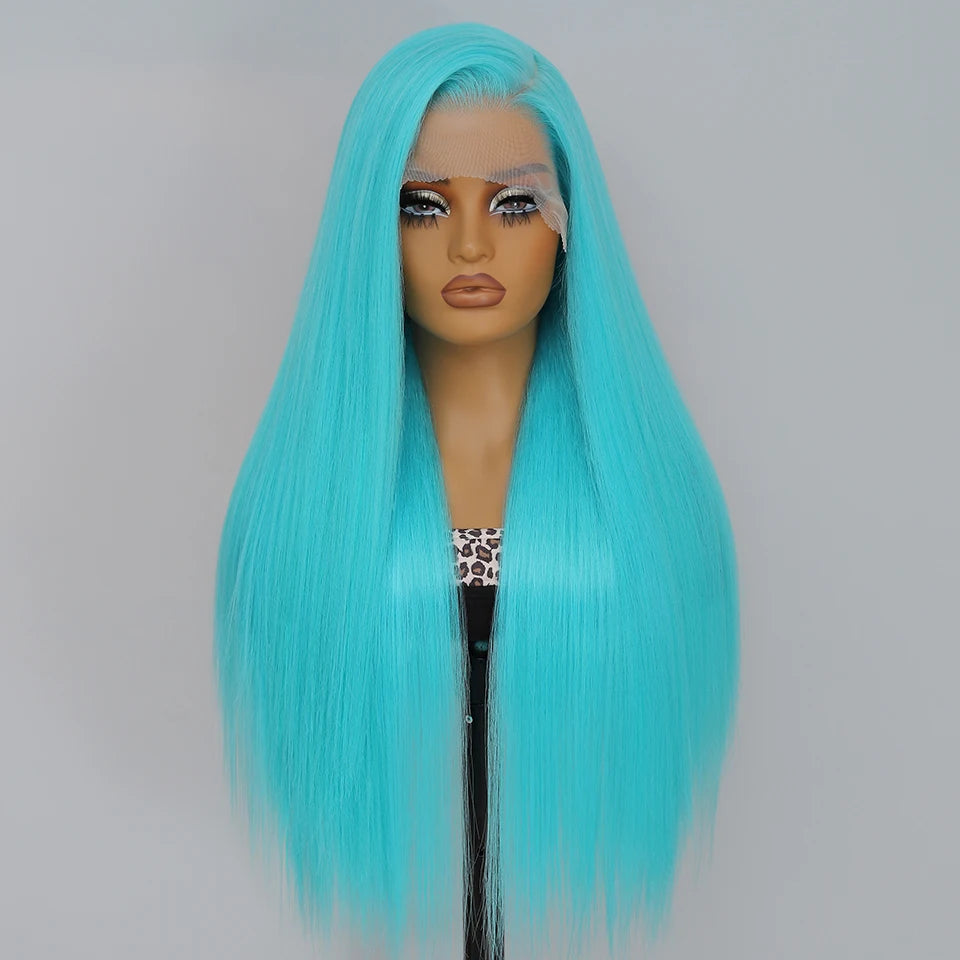 French Lace Ombre Brown 13x6 Synthetic Lace Frontal Wig For Women