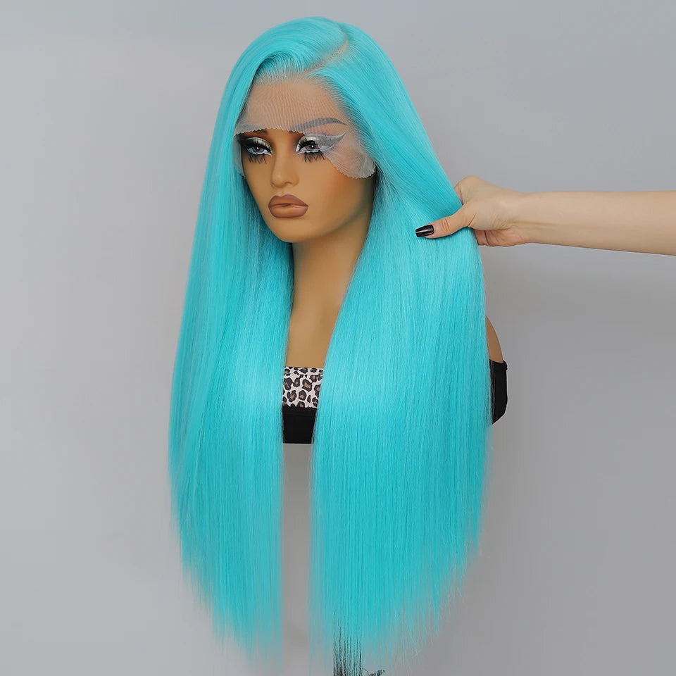 French Lace Ombre Brown 13x6 Synthetic Lace Frontal Wig For Women