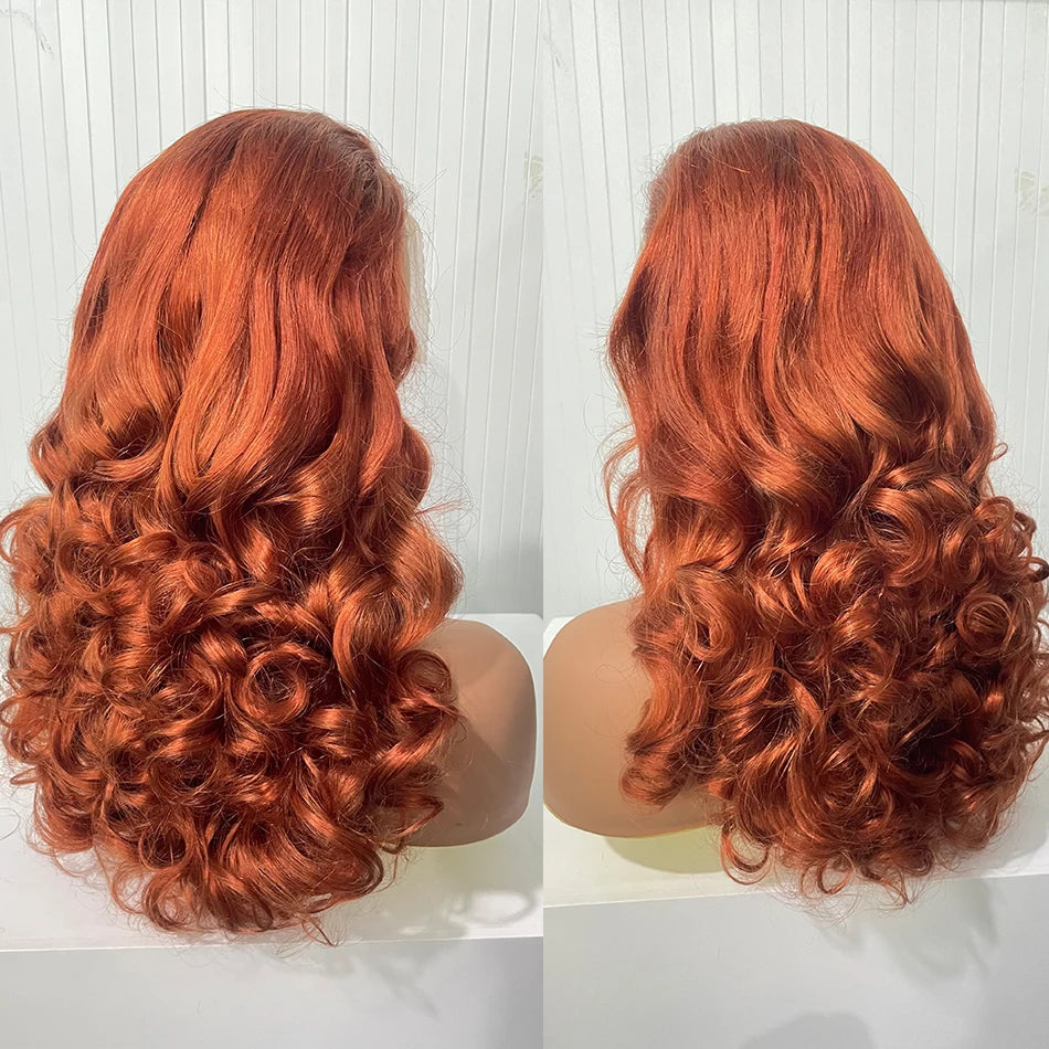 Double Drawn Human Hair Bouncy Loose Curly Full Wigs