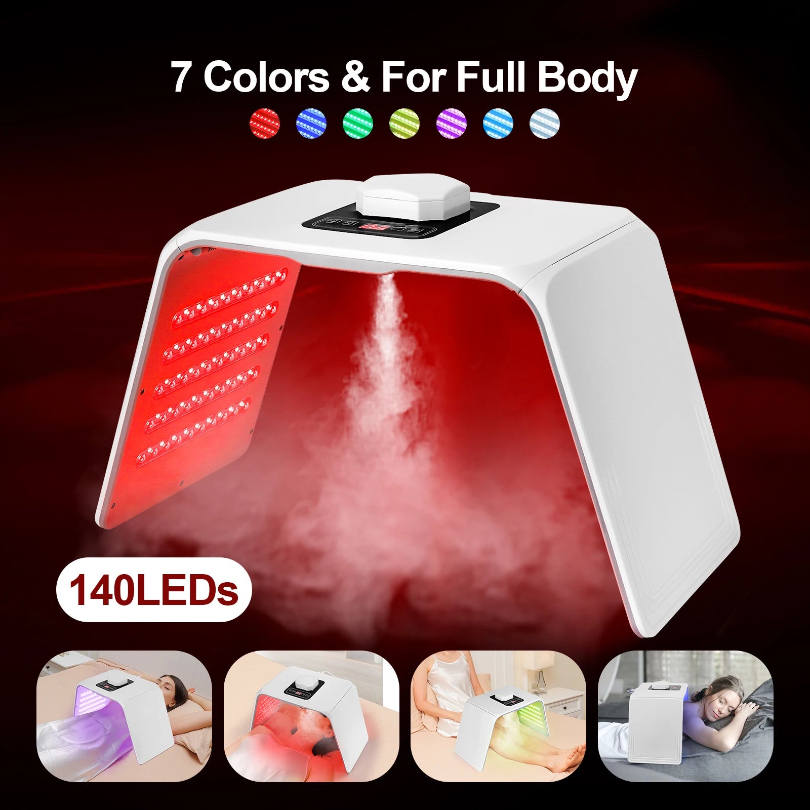 7 Colors LED Photon Machine With Nano Spray Beauty Salon Home Use Face Body LED Mask Machine