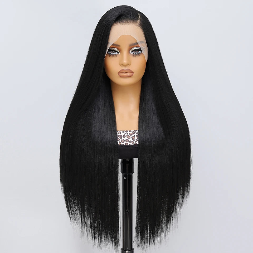 French Lace Ombre Brown 13x6 Synthetic Lace Frontal Wig For Women