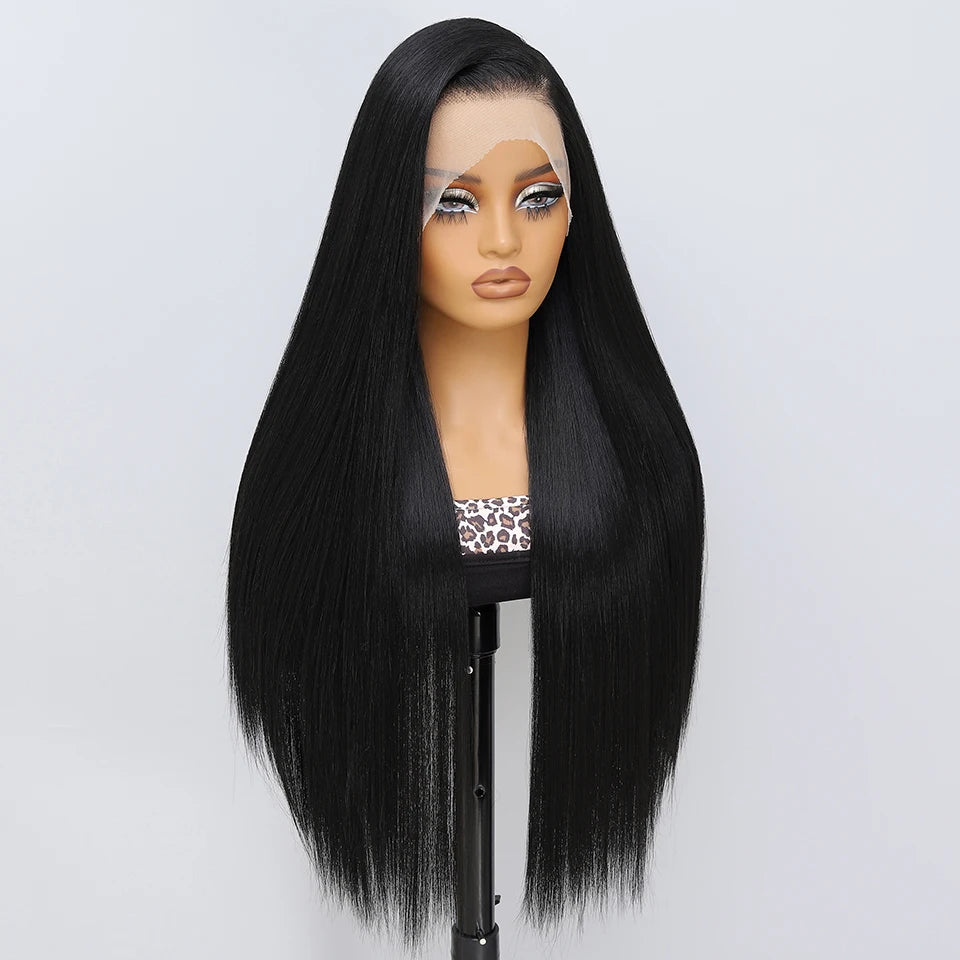 French Lace Ombre Brown 13x6 Synthetic Lace Frontal Wig For Women