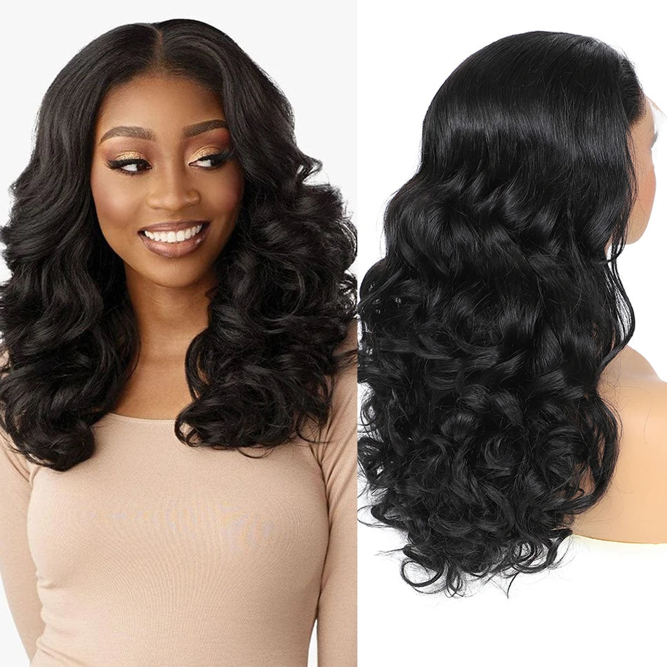 Double Drawn Human Hair Bouncy Loose Curly Full Wigs