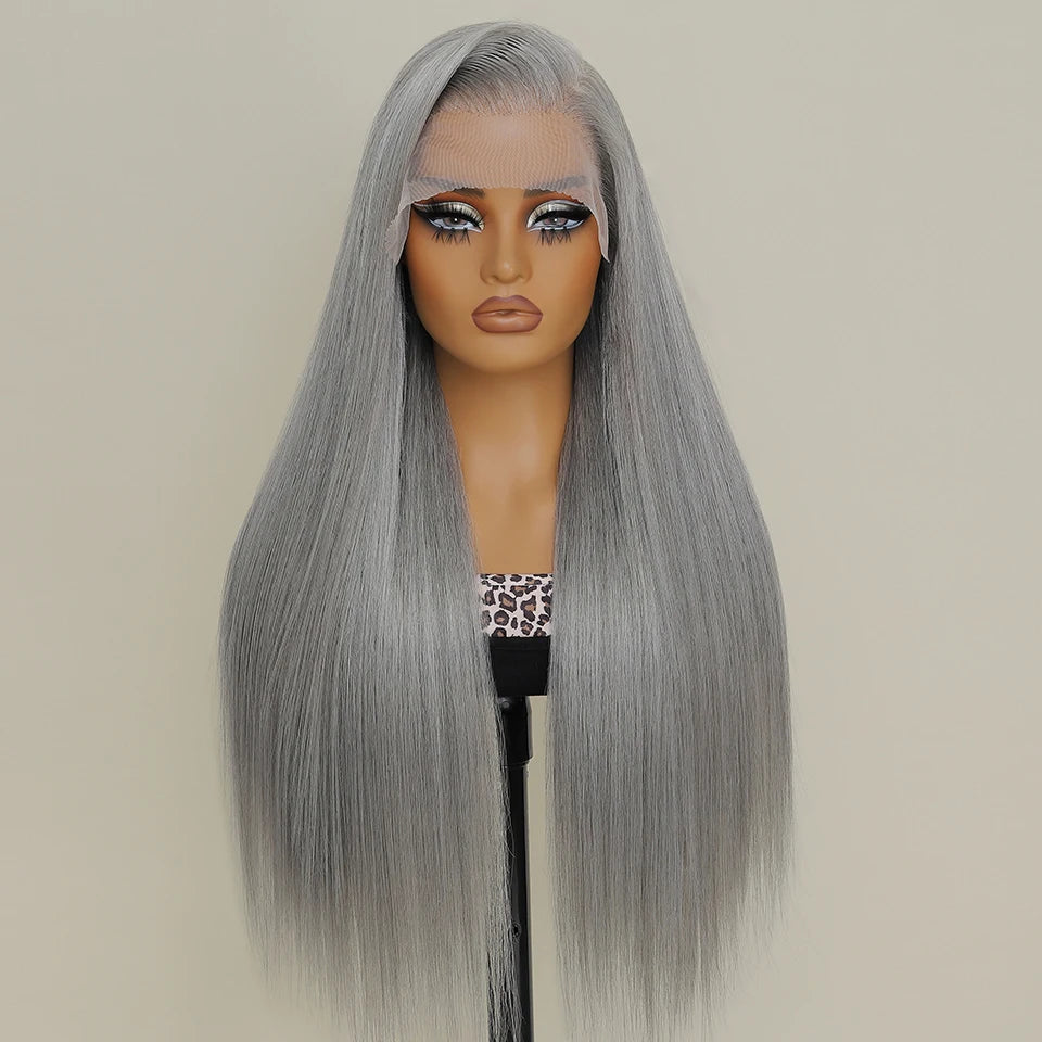 French Lace Ombre Brown 13x6 Synthetic Lace Frontal Wig For Women