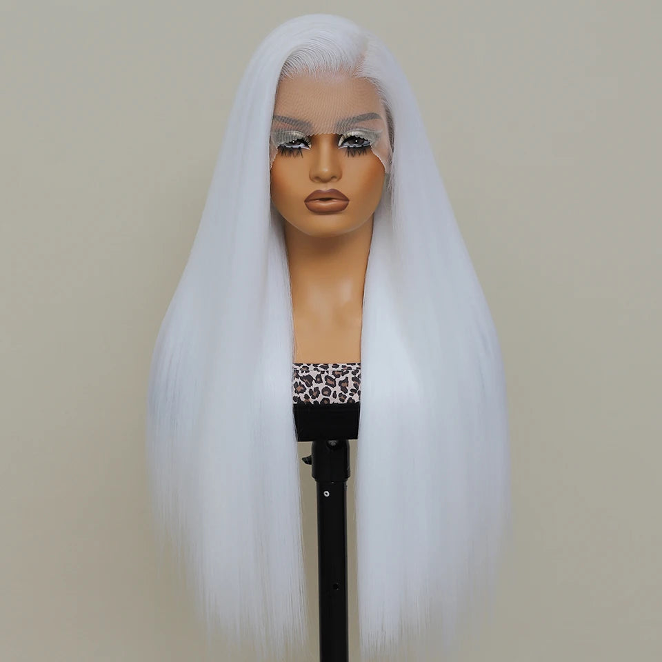 French Lace Ombre Brown 13x6 Synthetic Lace Frontal Wig For Women
