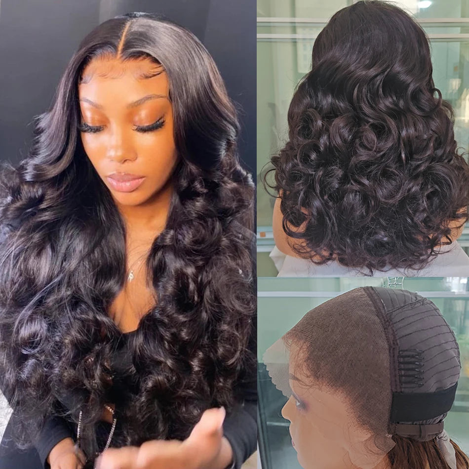 Double Drawn Human Hair Bouncy Loose Curly Full Wigs