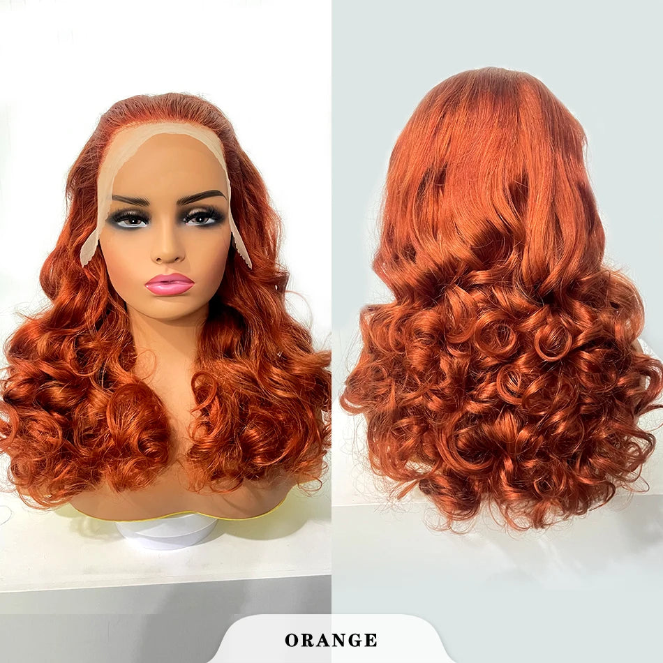 Double Drawn Human Hair Bouncy Loose Curly Full Wigs