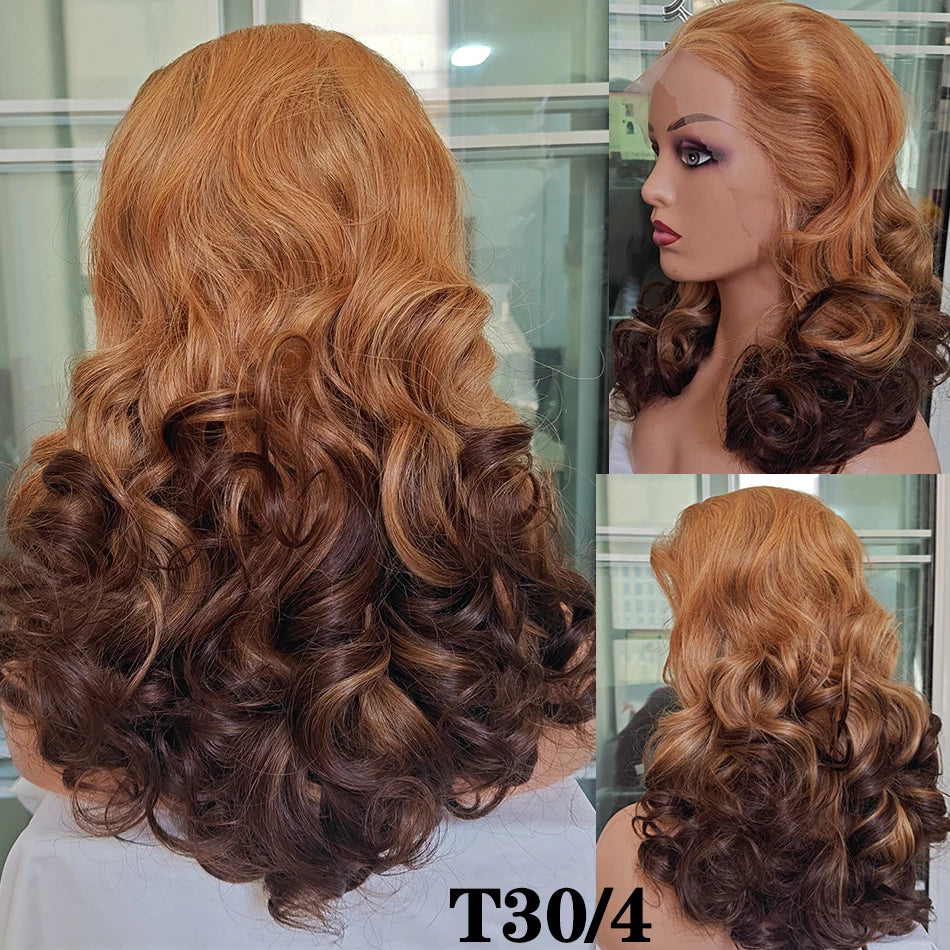 Double Drawn Human Hair Bouncy Loose Curly Full Wigs