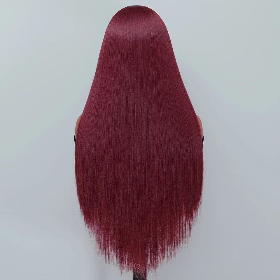 French Lace Ombre Brown 13x6 Synthetic Lace Frontal Wig For Women