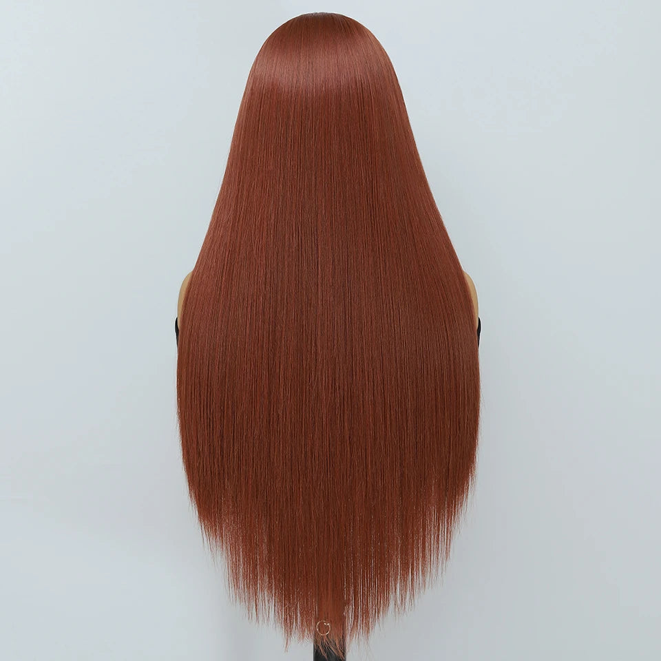 French Lace Ombre Brown 13x6 Synthetic Lace Frontal Wig For Women